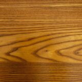 Pierre Chapo. Low chest of drawers in blond elm. Circa 1970.
