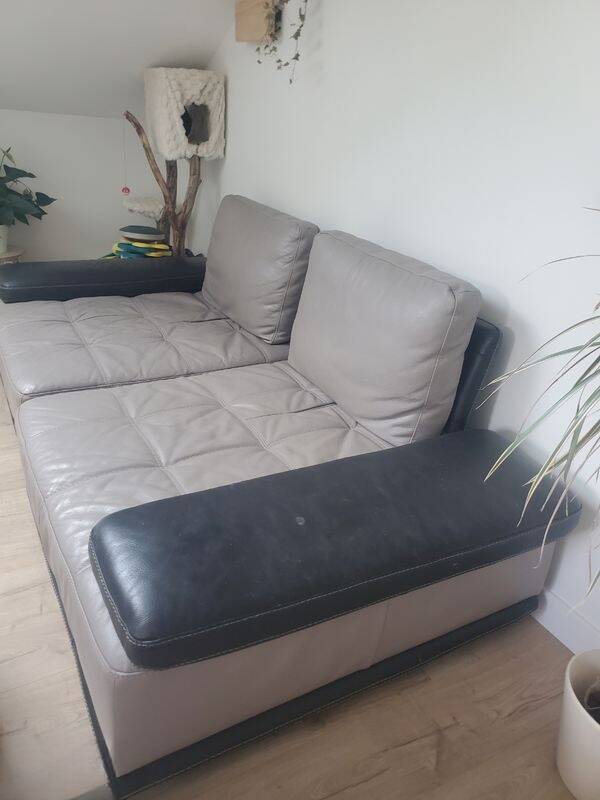 Two-tone leather sofa design – Very comfortable