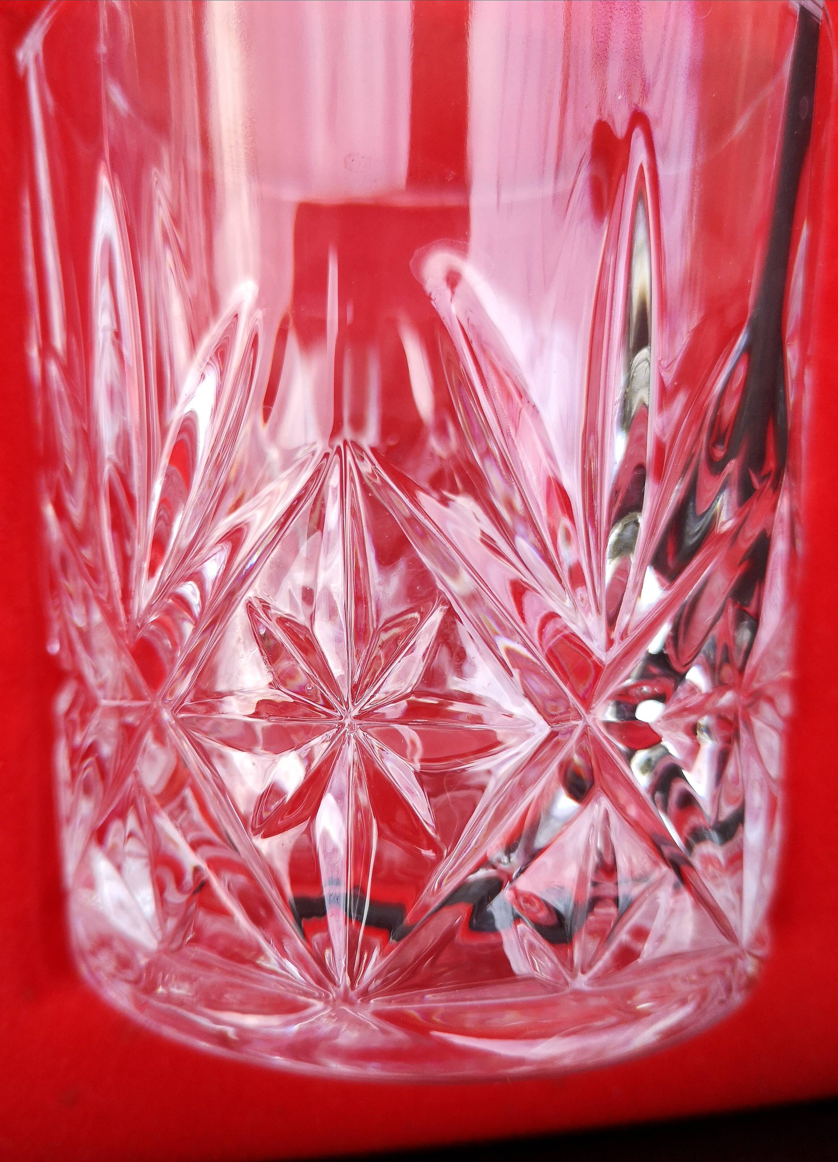 Set of 6 vintage crystal whiskey glasses