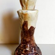 Bougeoir céramique faux-bois années 50
