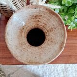 Old sandstone vase painted flowers