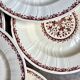6 Gien soup plates in ecru and brown ironstone