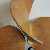 2 wooden chairs - metal circa 1950 Genevieve Dangles