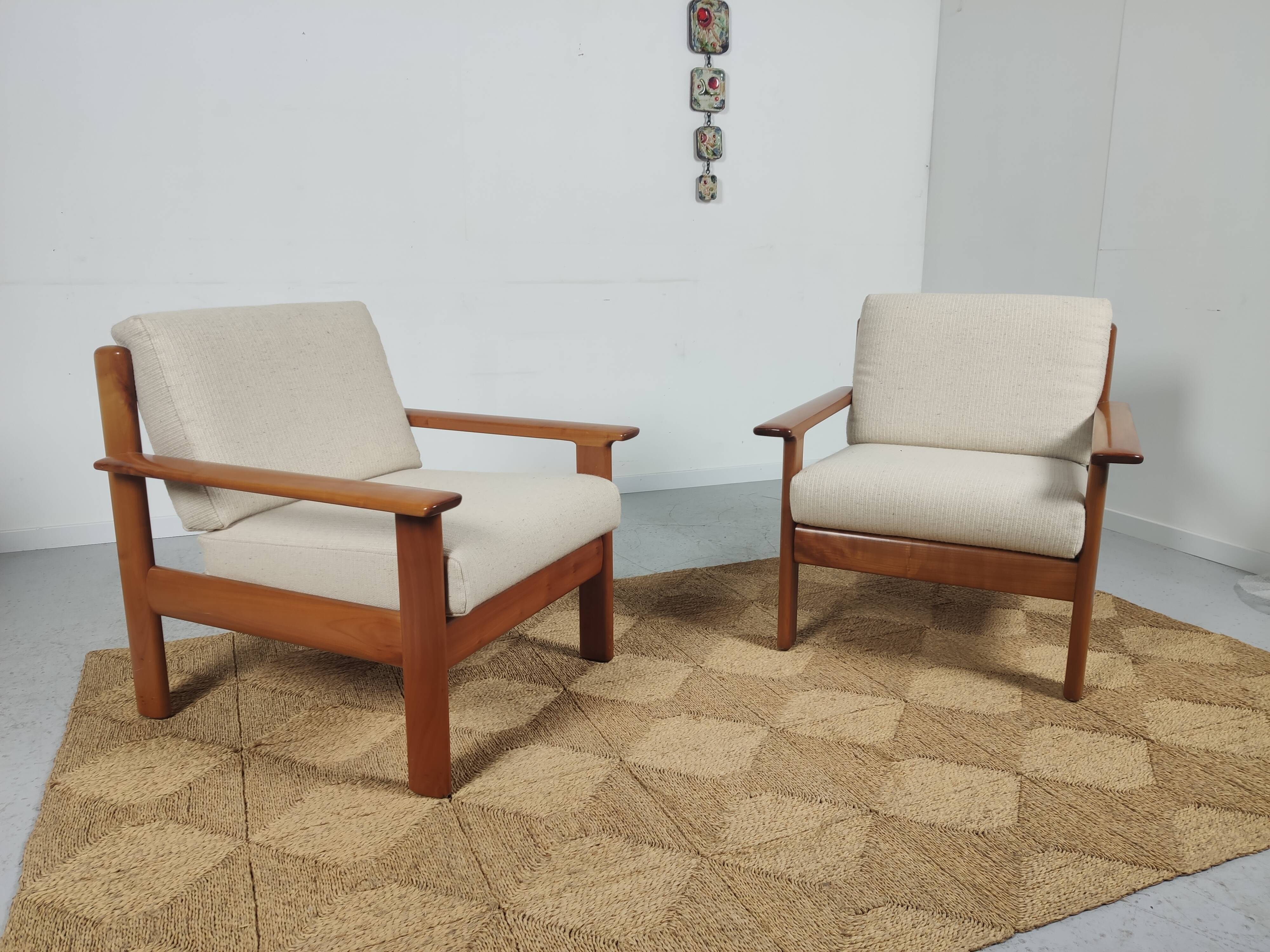 Paire de fauteuils vintage scandinave années 60