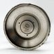 Art Deco sugar bowl, silver-plated brass, crystal, Poland, 1930s