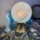 Art Deco lamp in blue Clichy glass