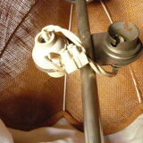 Metal table lamp and jute