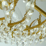 Mid century chandelier Palwa crystal glass