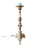 Golden wooden lamp base