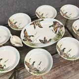 porcelain dinner service with embossed ducks