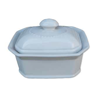 Ancienne terrine 1900 en porcelaine blanche