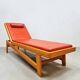 Vintage Swiss design sunbed daybed chaise longue 1950's