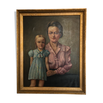 Tableau portrait mère et fille