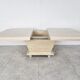 Vintage travertine hidden bar coffee table, 1970s