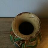 Vase en terre cuite émaillée Alsace Soufflenheim Savoie