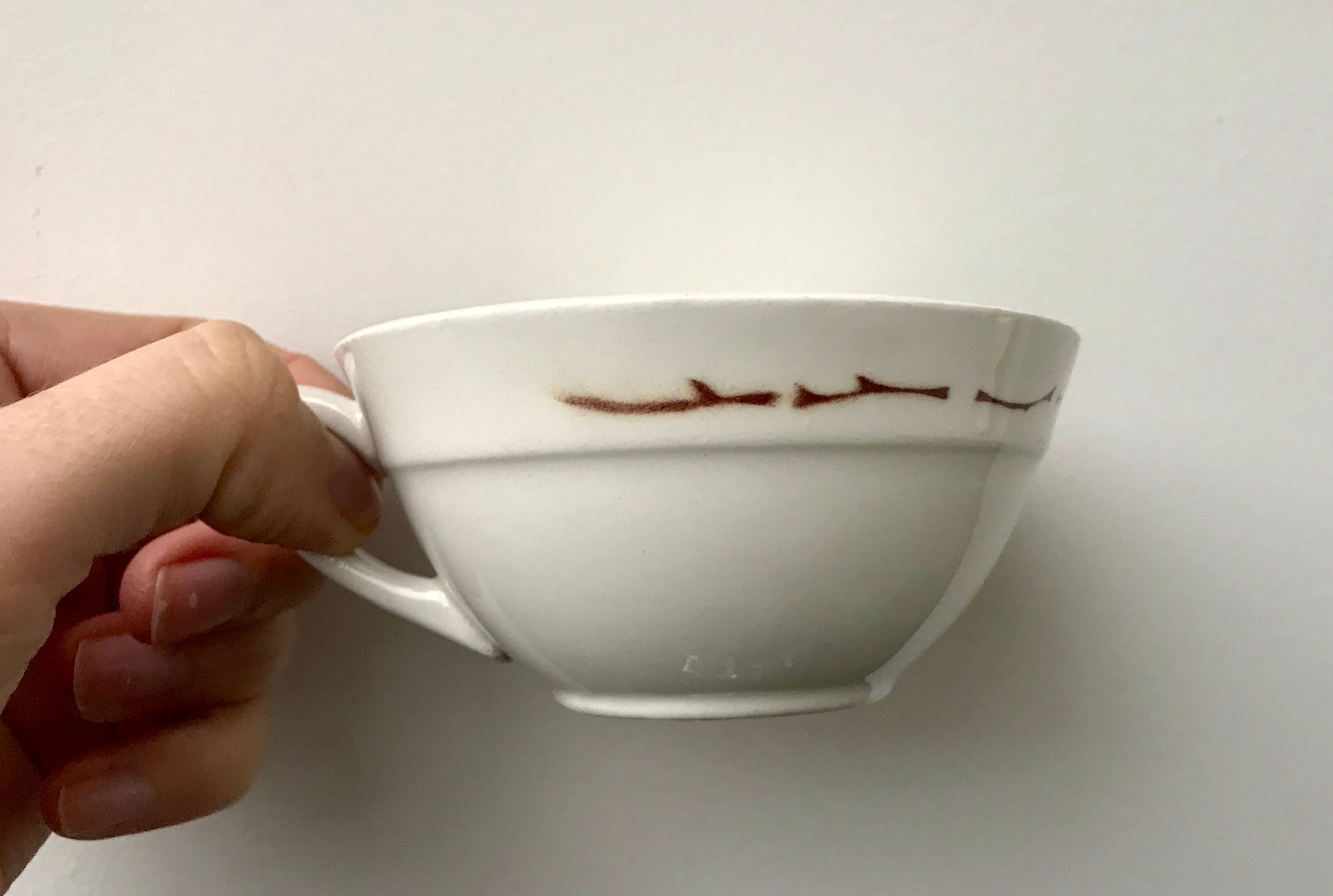 set of 5 coffee cups Badonviller 30-40s