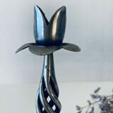 Iron flower candle holder