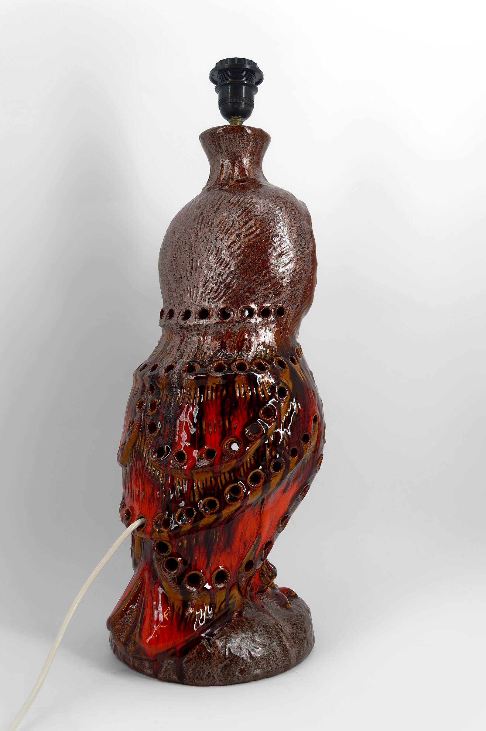 Important "Owl" lamp in ceramic – Walter Gerhards