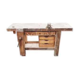 Old workbench with drawers