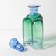Vintage Green and Blue Glass Decanter Antikva by Bertil Vallien Sweden 1994