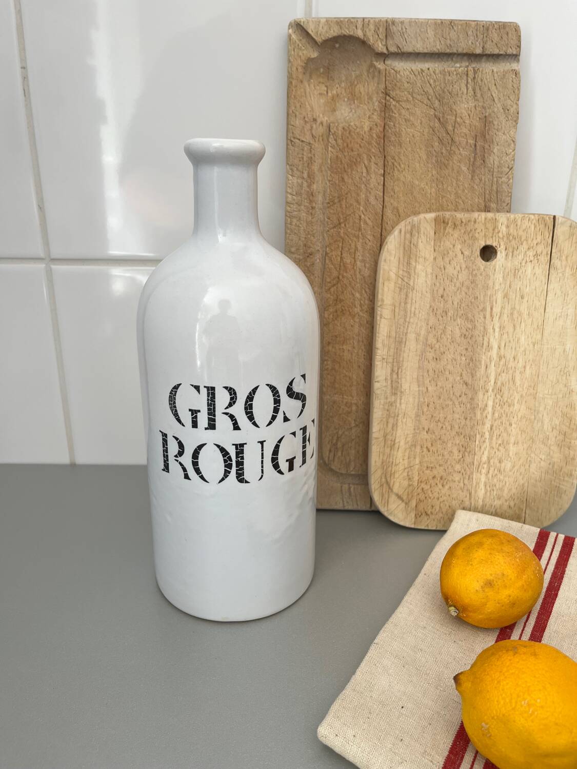 “Big red” ceramic bottle Charolles