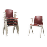 Vintage Galvanitas S22 Mahogany and Beige Chair with Armrests