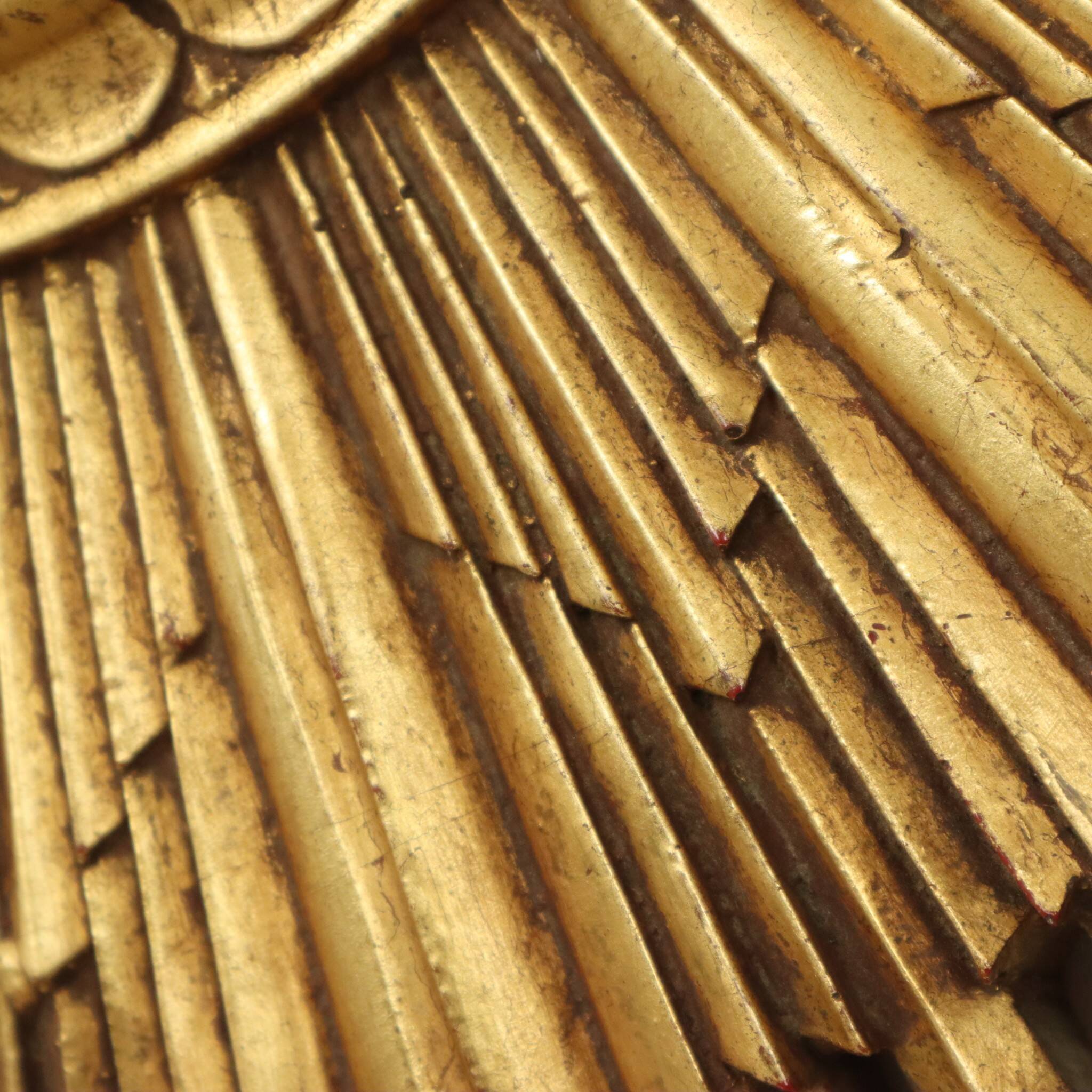 Gold Leaf Sunburst Mirror (Resin, 56cm)