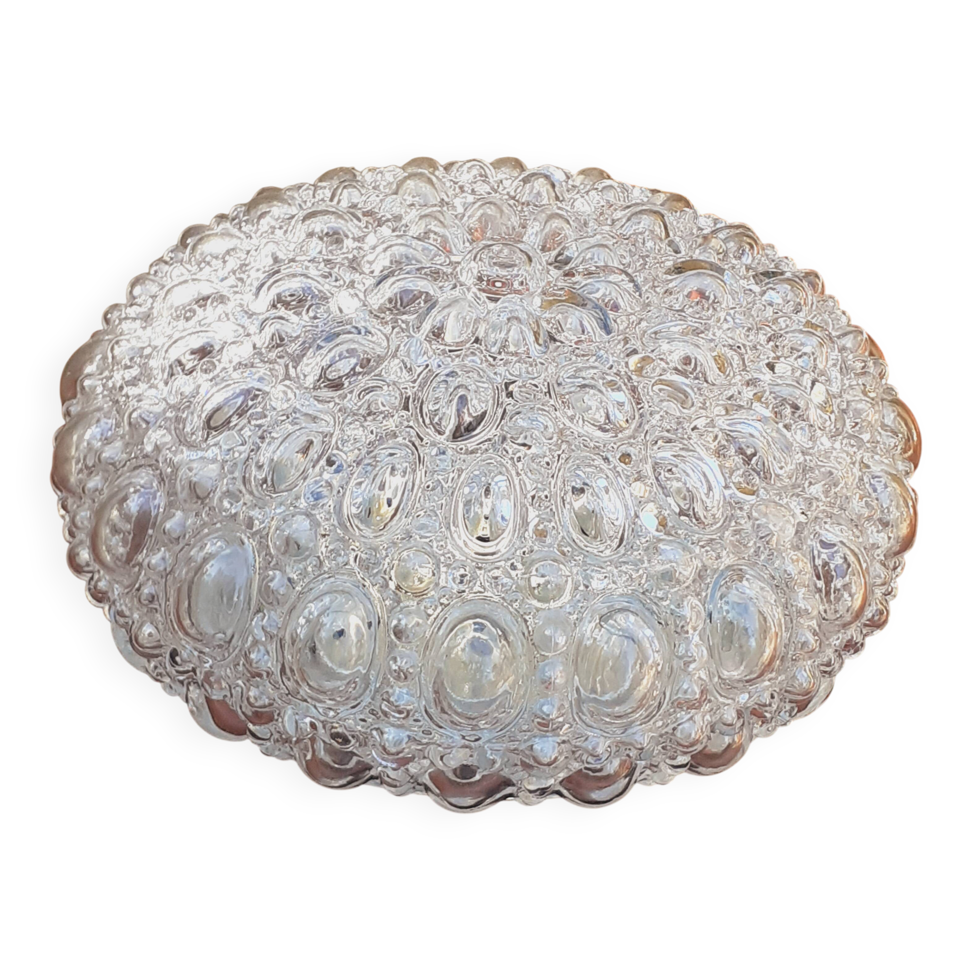 1960s ceiling light moulded glass Limberg
