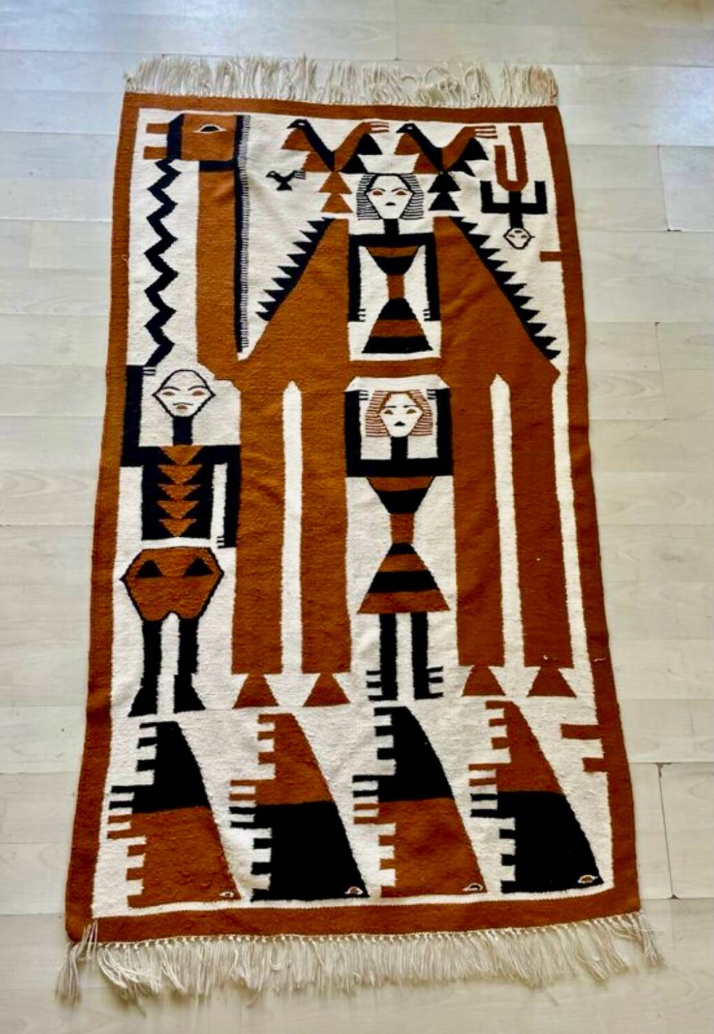 Handmade Peruvian wool rug