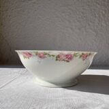 Saladier en porcelaine de Limoge, motif fleuris.