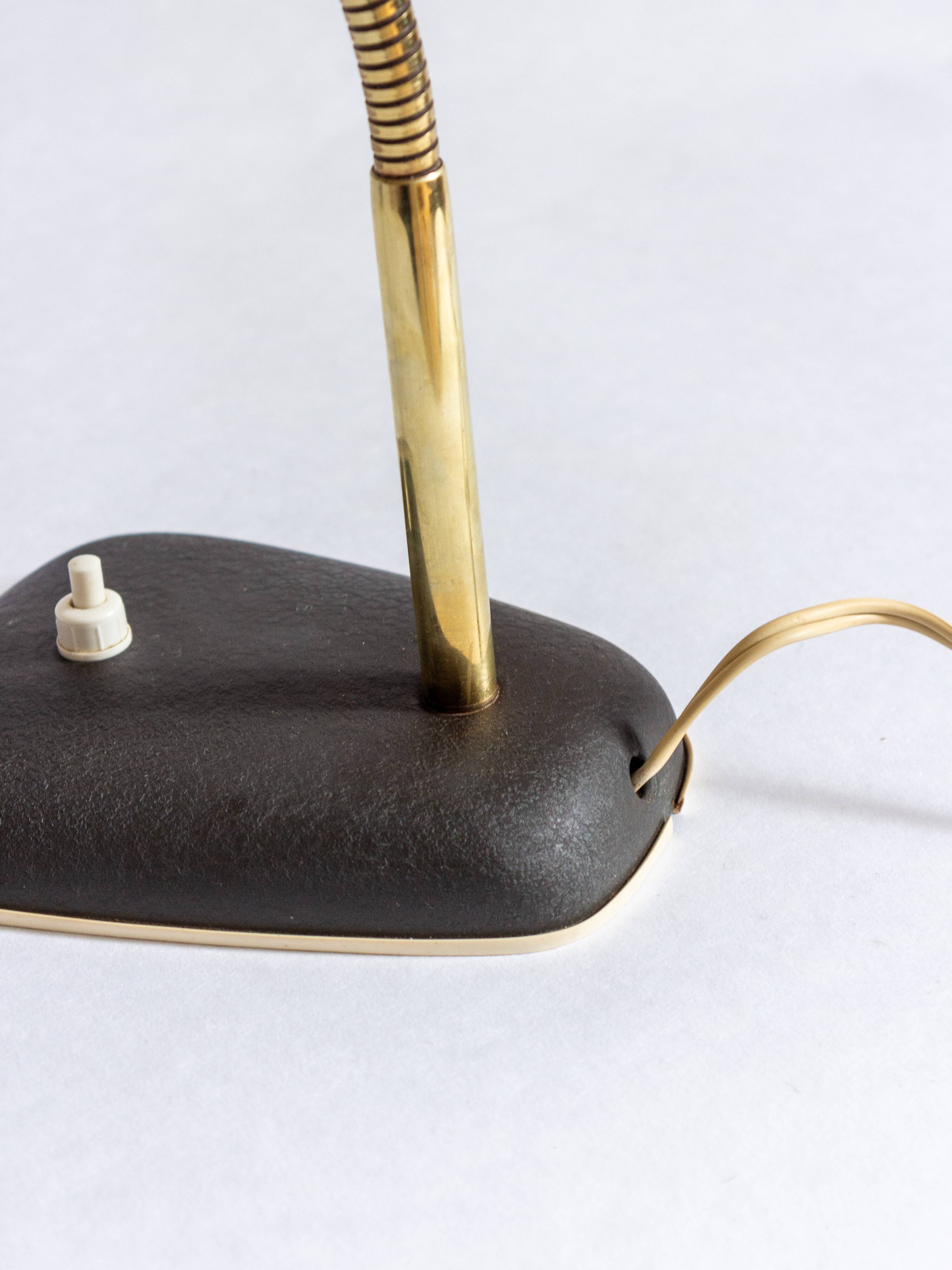 Metal and brass cocotte lamp, 1950s