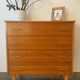 Vintage oak chest of drawers from the 1960s