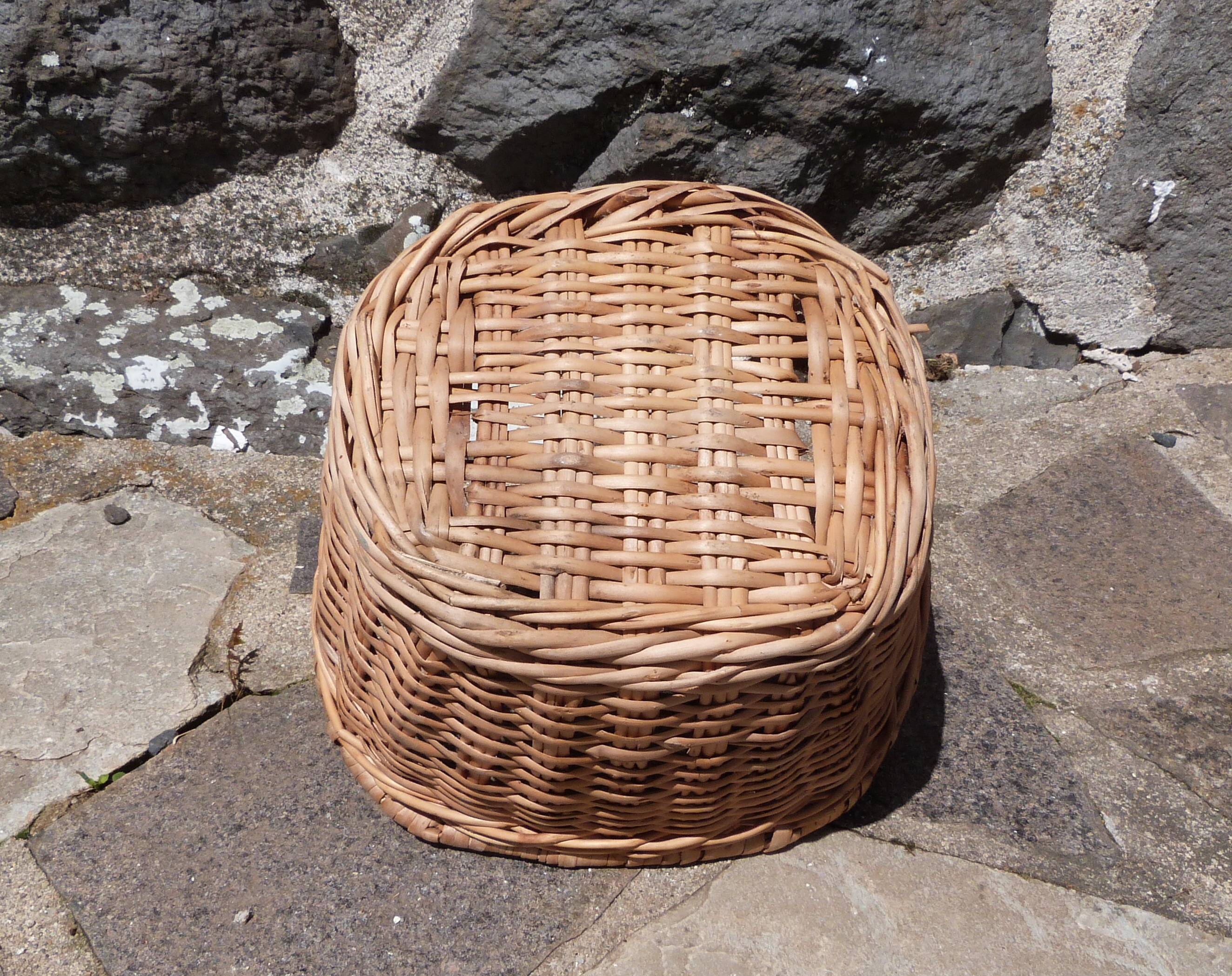 Small wicker basket with handles