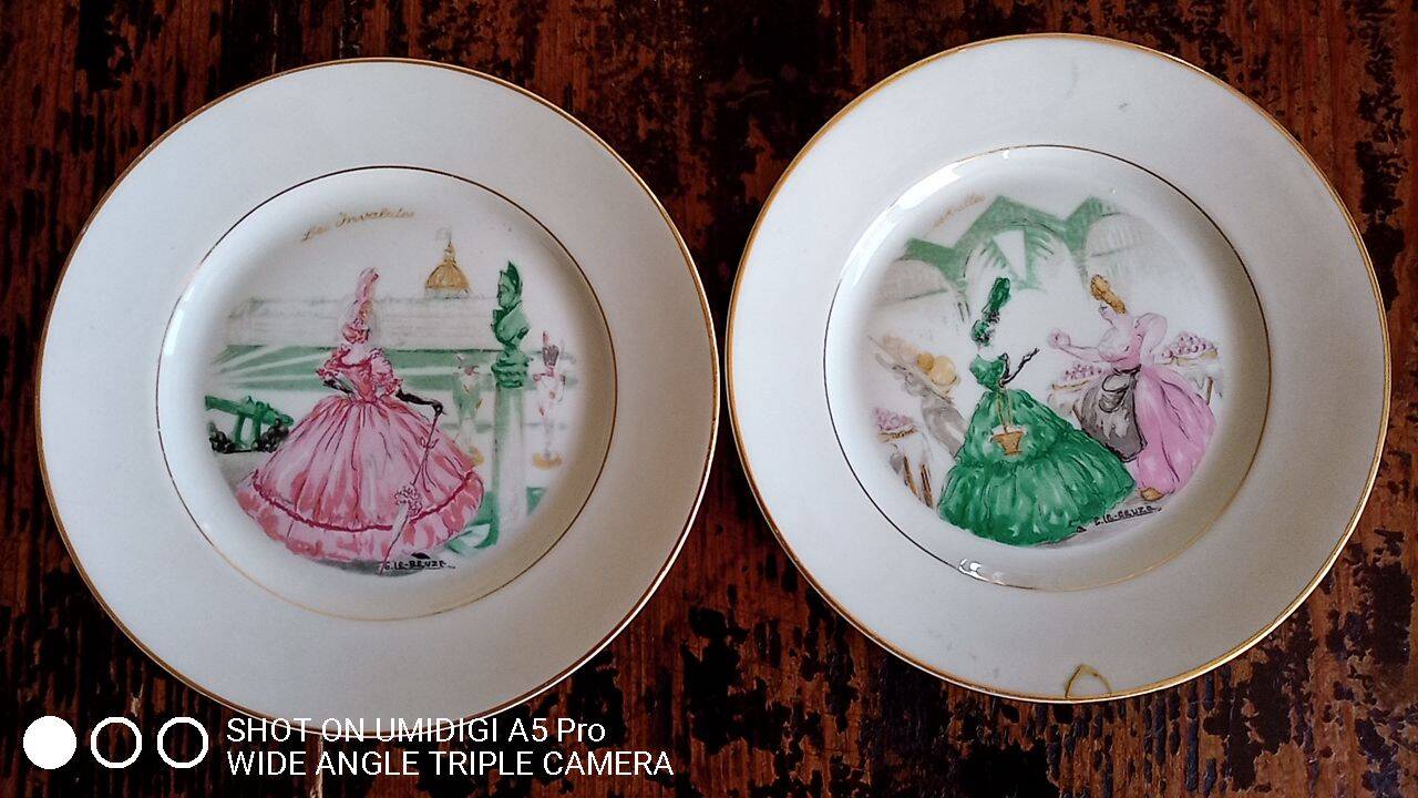 Gaston Le Beuze for ROBJ - 12 plates and 1 course - walk in Paris - faience