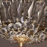 Balloon chandelier in bronze and crystal
