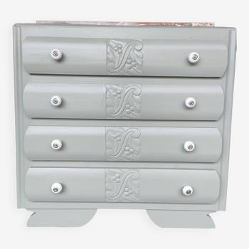 Vintage marble chest of drawers