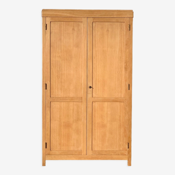 Armoire parisienne chêne massif brut 1940