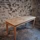 Farm table in solid oak, beech, and pine, early 20th century.