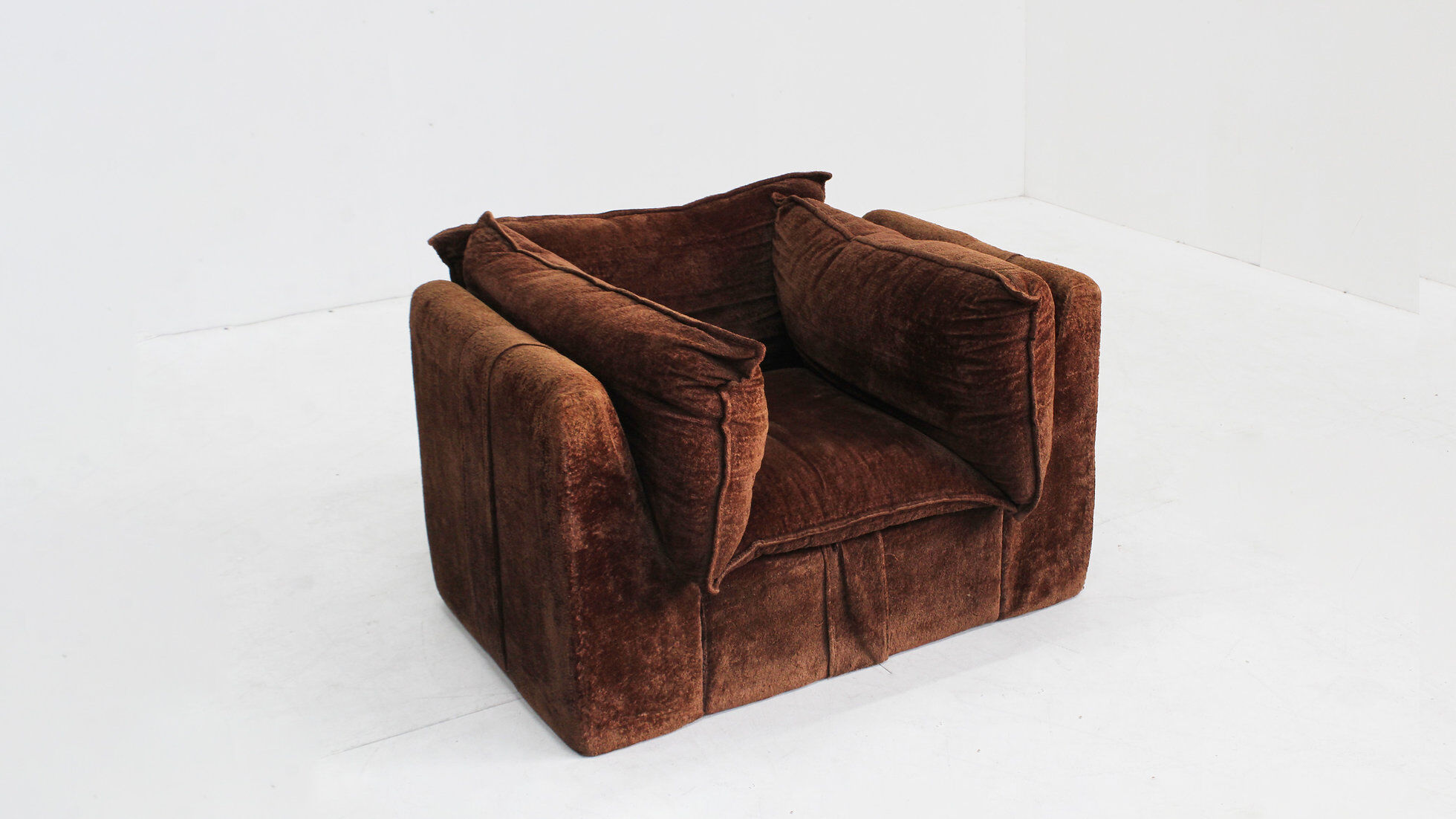 Vintage Italian brown armchair 1970s