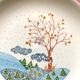 Dessert plates landscape Italy 80s