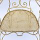 Pair of wrought iron and gilded armchairs, circa 1990