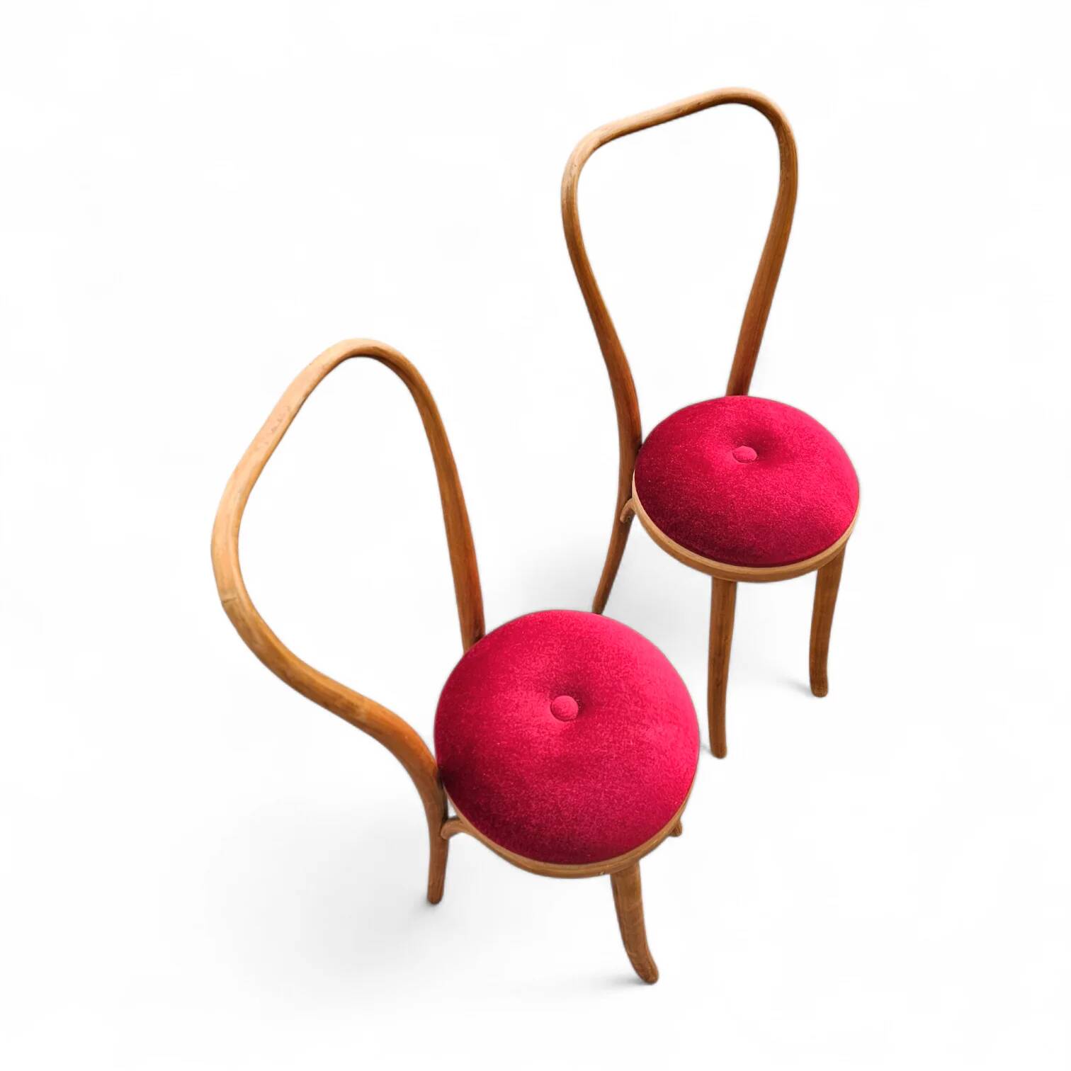 2 x rare bentwood side chair 1960s