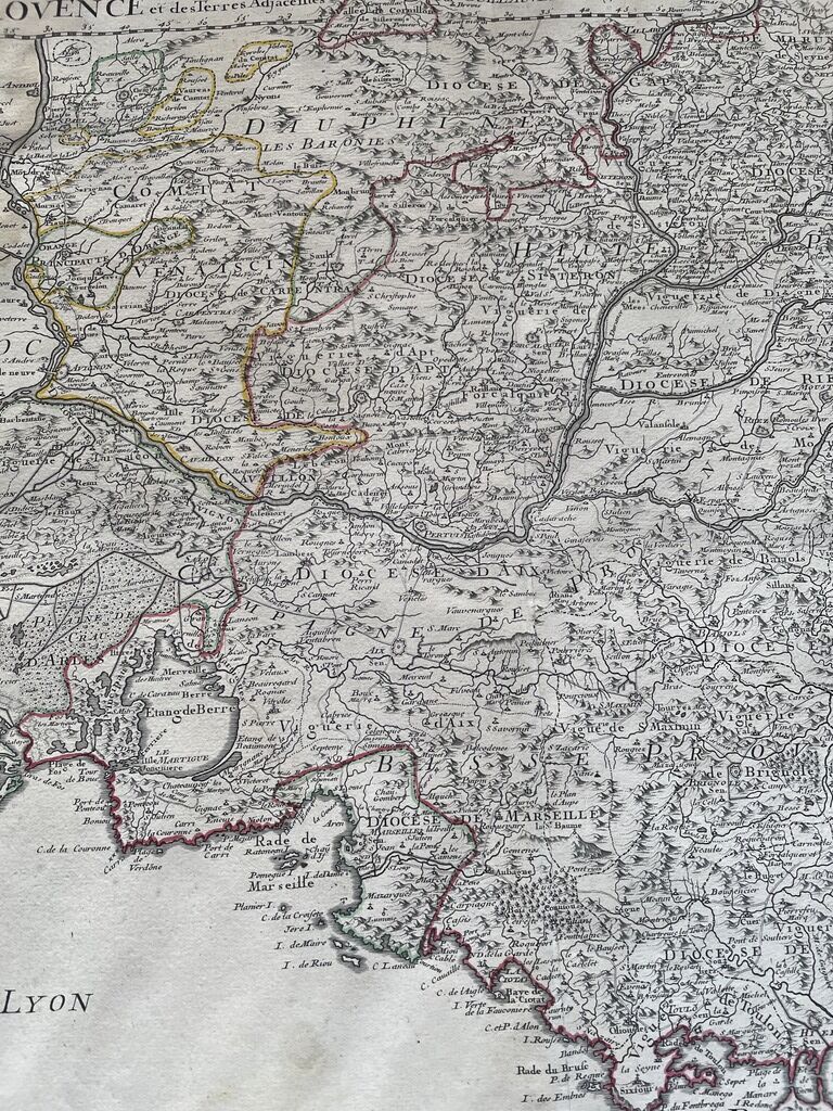 Map of Provence and adjacent territories 1715