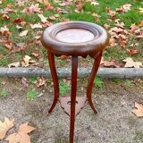 Wood and marble stool