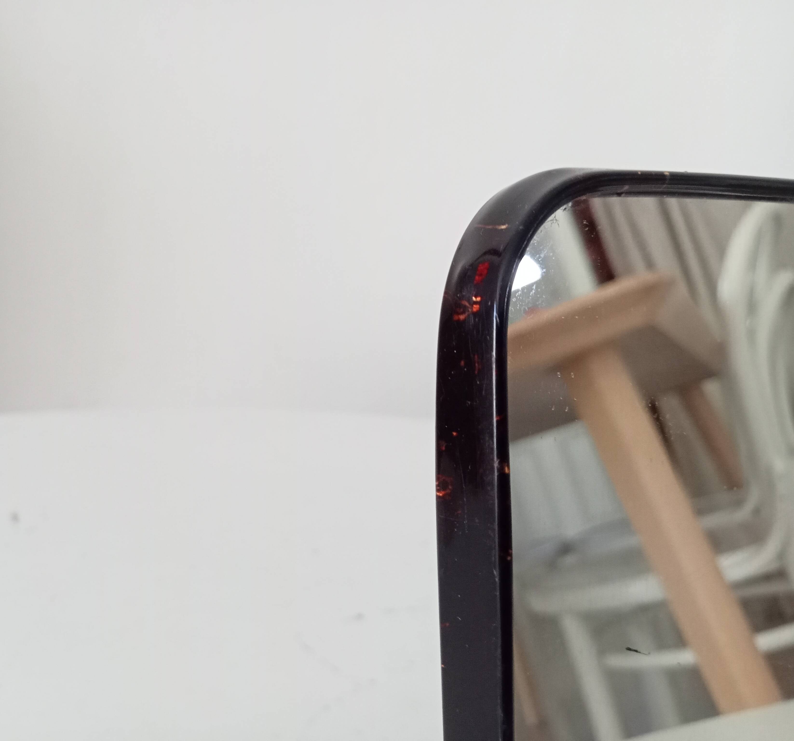 Vintage barber style tabletop mirror