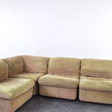 Canapé d'angle modulaire du milieu du siècle par Rolf Benz, années 1970.