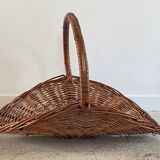 Vintage Rattan Log Basket