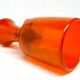 Krakow goblet, mid-century modern, red glass, designed by J. Słuczan-Orkusz, Poland, 1970s