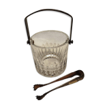 Crystal and Silver Metal Ice Bucket