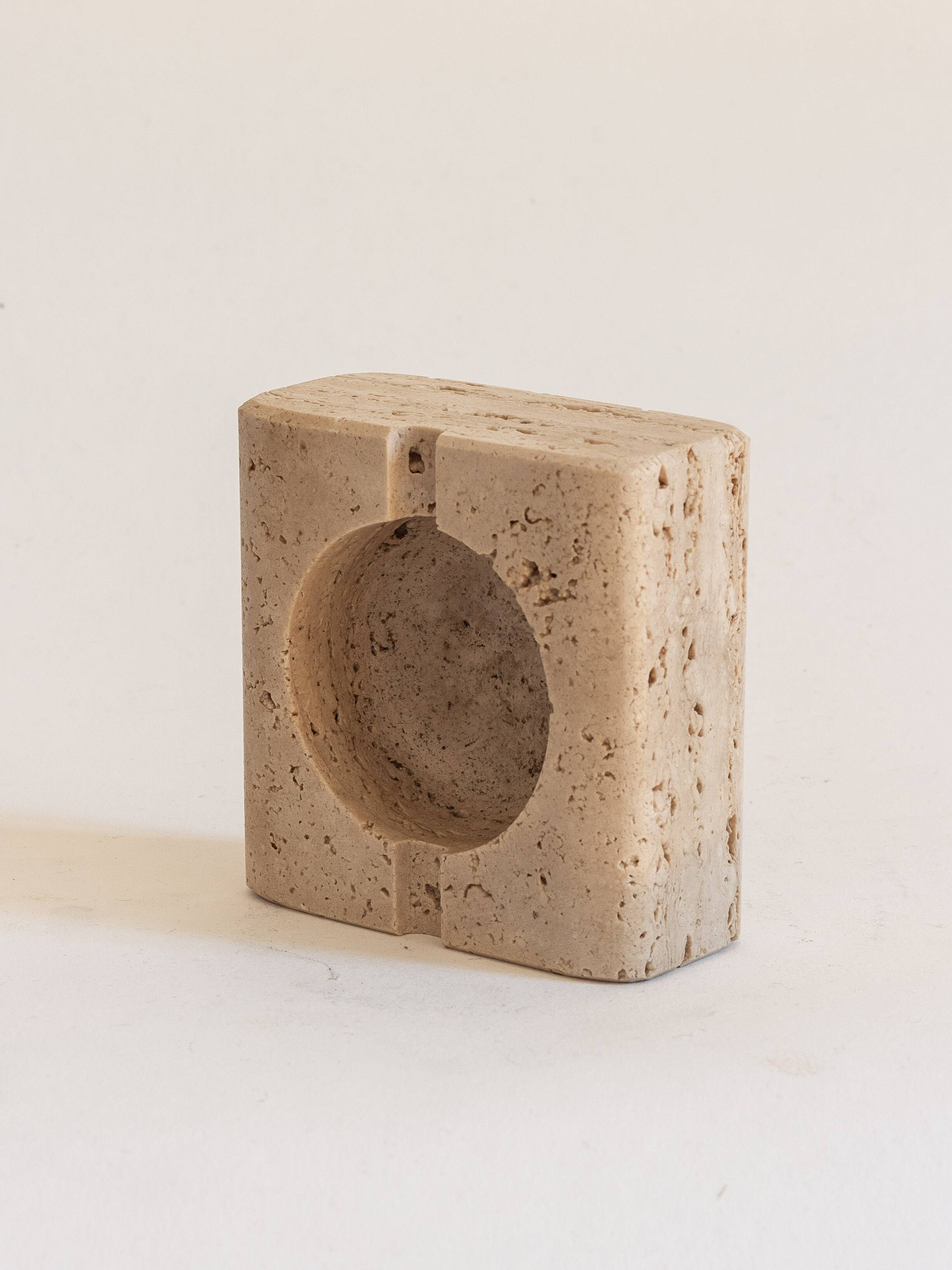 Travertine ashtray, 1970s